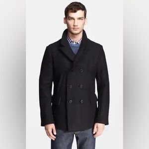 Vintage GUESS Wool Blend Unisex Pea Coat Jacket